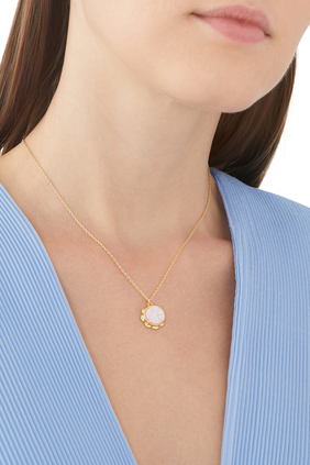 Glam Gemstone Pendant Necklace